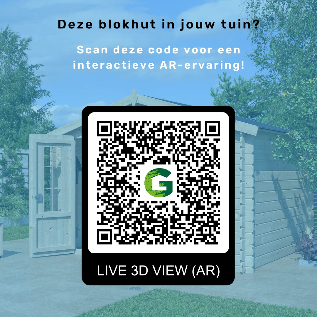 Woodlands Blokhut Oregon Met Overkapping Geïmpregneerd 595 x 295 cm - Afbeelding 4